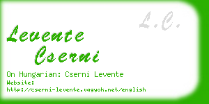 levente cserni business card